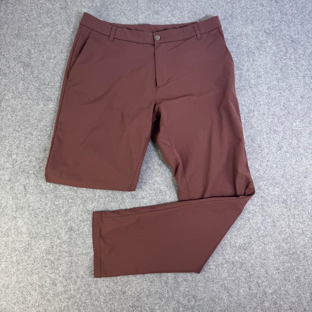 Lululemon Commission Slim Fit Pant 36 Maroon Brown Warpstreme Chino Trousers